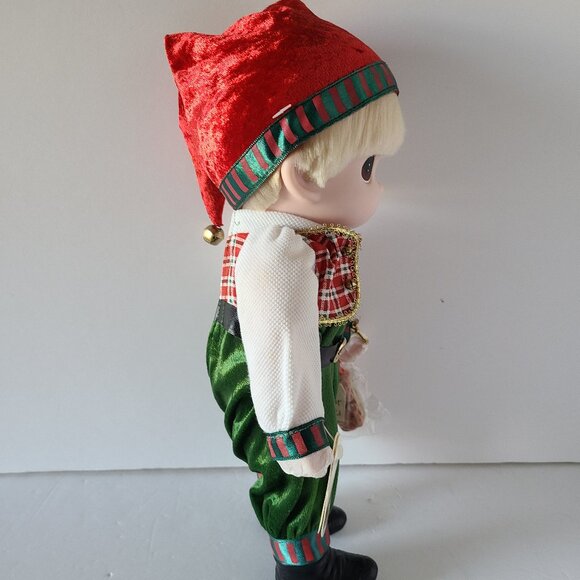 1999 PRECIOUS MOMENTS SANTA'S HELPER BOY DOLL-VINTAGE -CHRISTMAS ELF - Picture 6 of 12